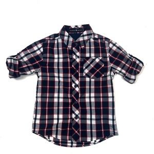 Faded Gear Boys Plaid Button Down Sz 5